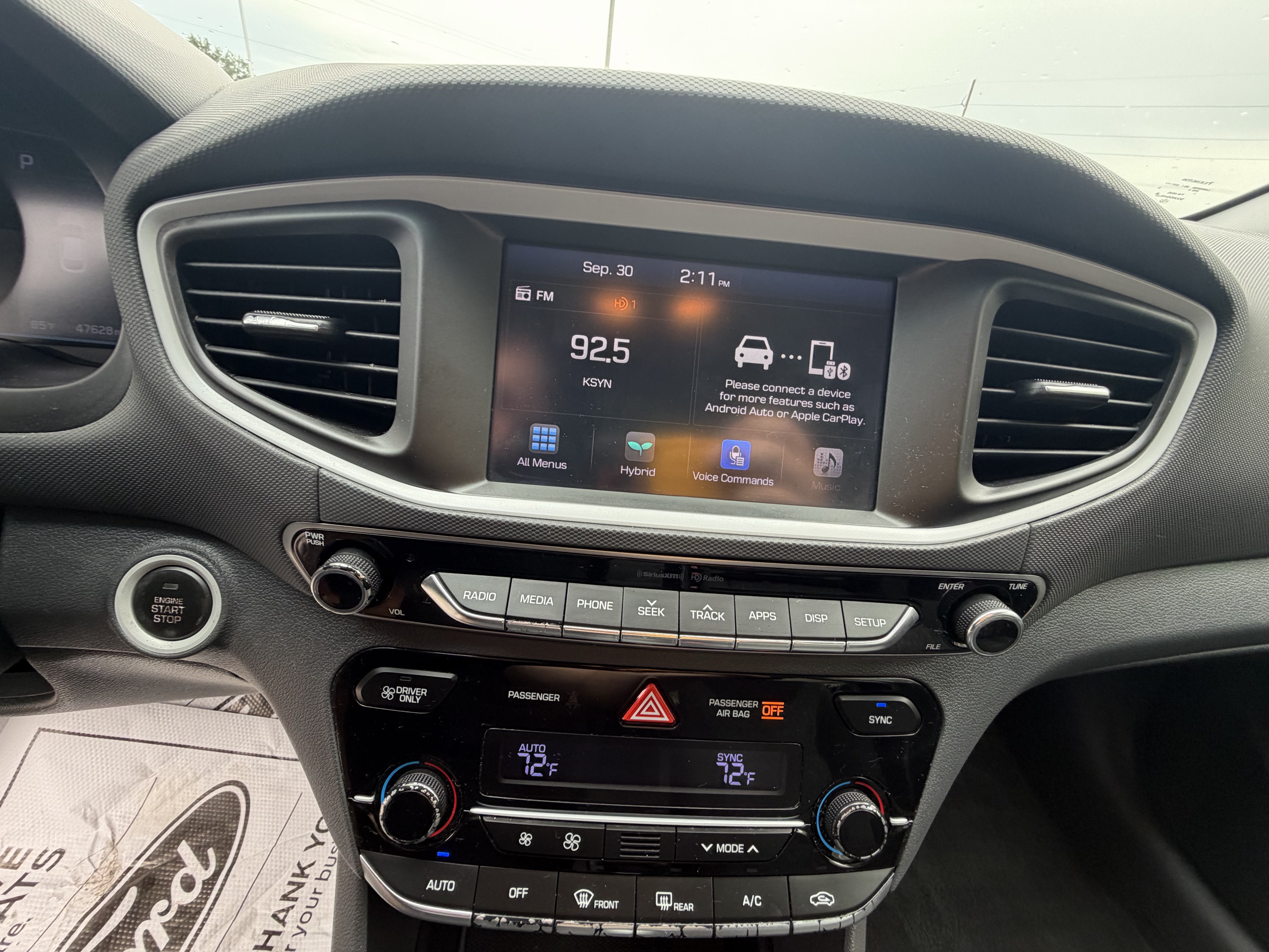 2018 Hyundai Ioniq Hybrid Blue